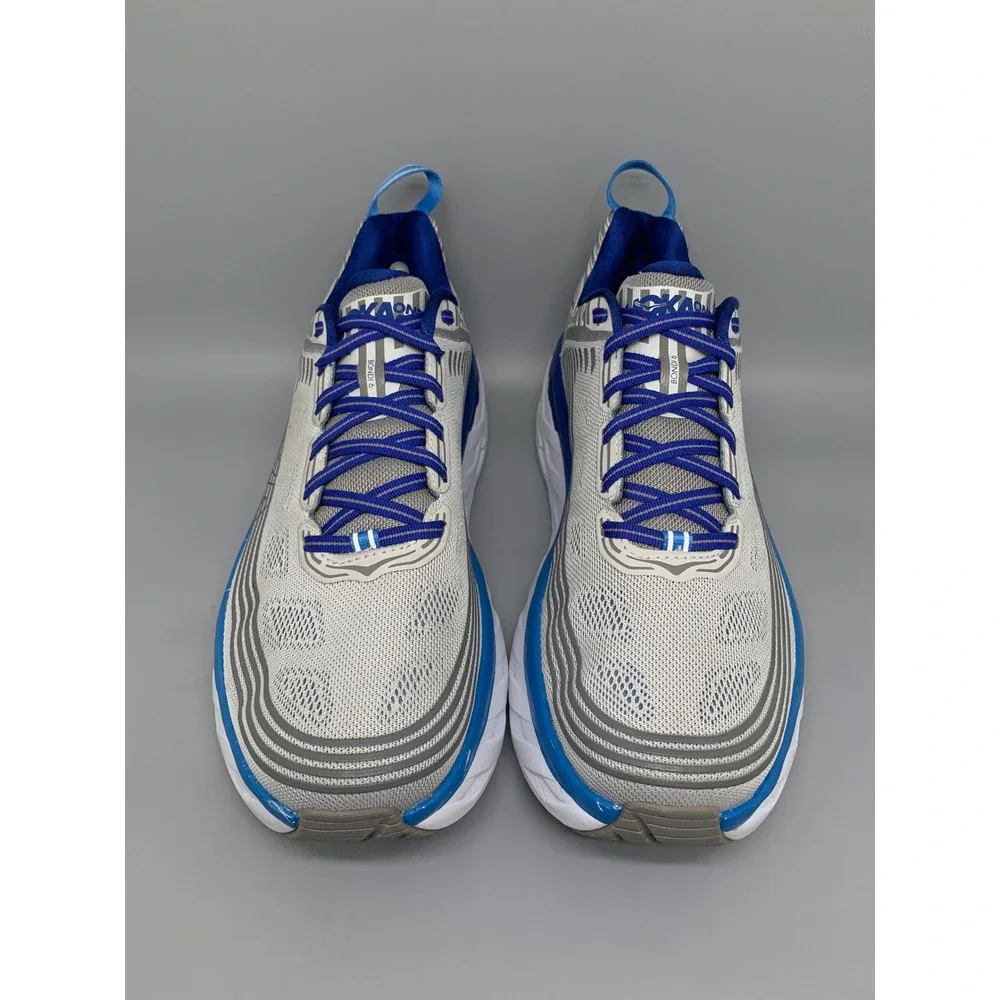 Hoka One One Bondi 6 Gray Blue Running Shoes 1019269 VBFG Men's Sz 11.5
